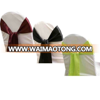 Fashion satin sash for wedding banquet chair sash decorative satin chair sash