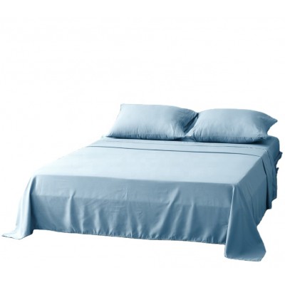 HQ 100% Polyester Brushed Microfiber Sky Blue Bedding Sheet Set with Oeko Tex Standard 100 Appendix 6 DETOX